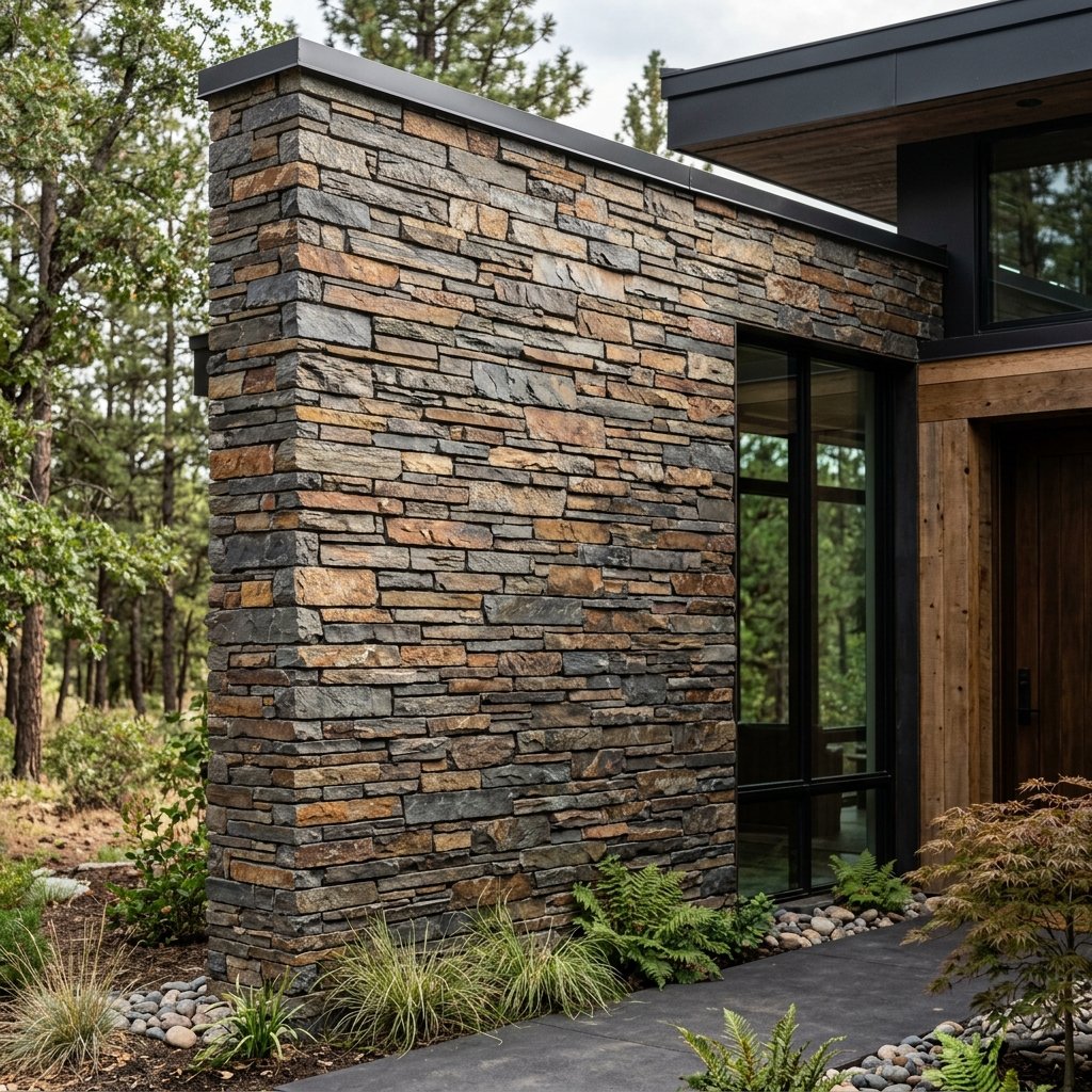 Natural stone wall cladding and slate slabs